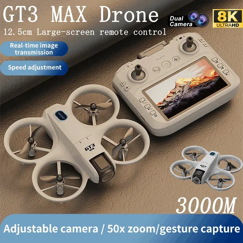 GT3 Mini Drone – 4K HD Camera, Optical Flow Stabilization & 12-Min Flight | Perfect Gift for Kids & Beginners