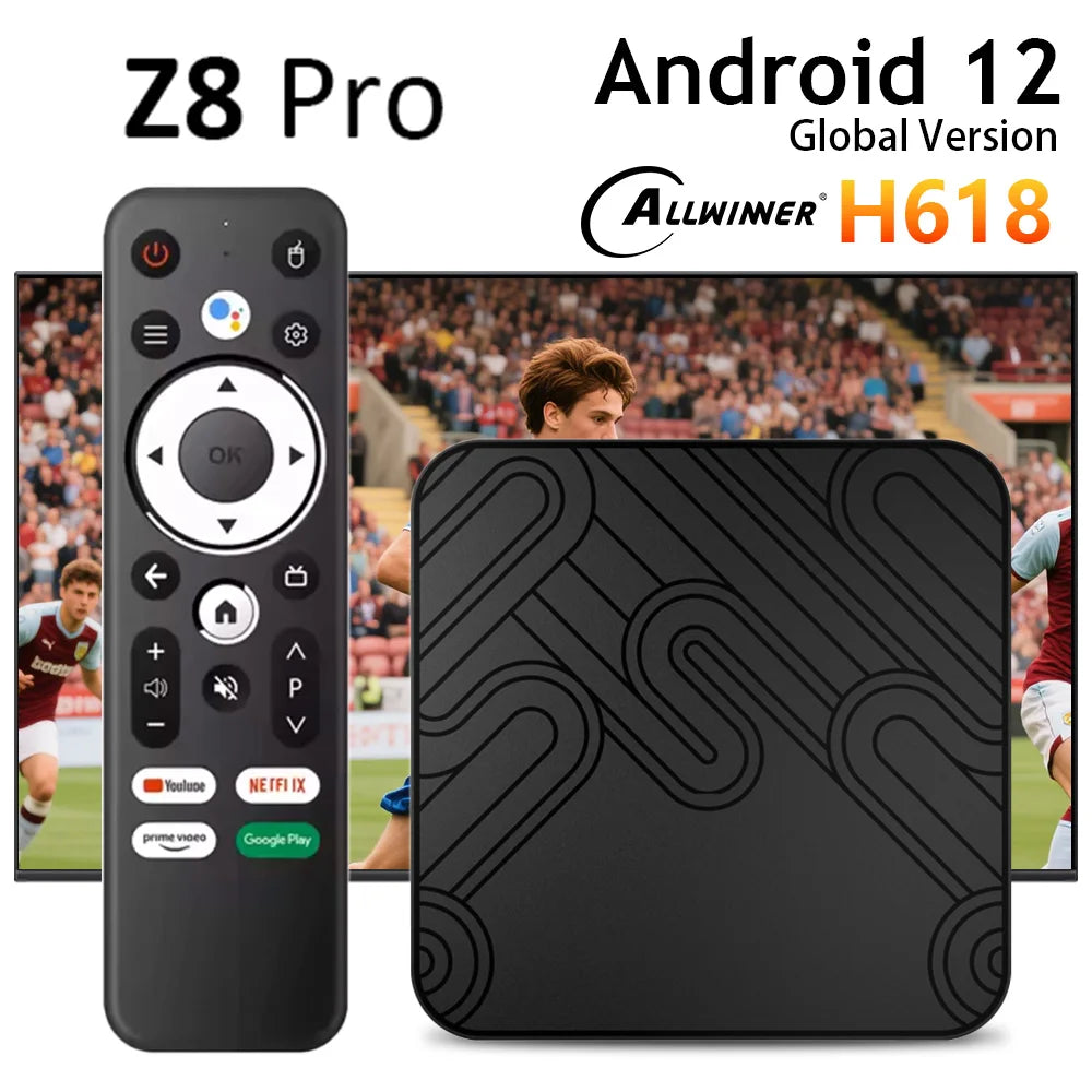 Z8 PRO Android TV Box – 4K Streaming, Android 12, Dual WiFi 2.4/5G